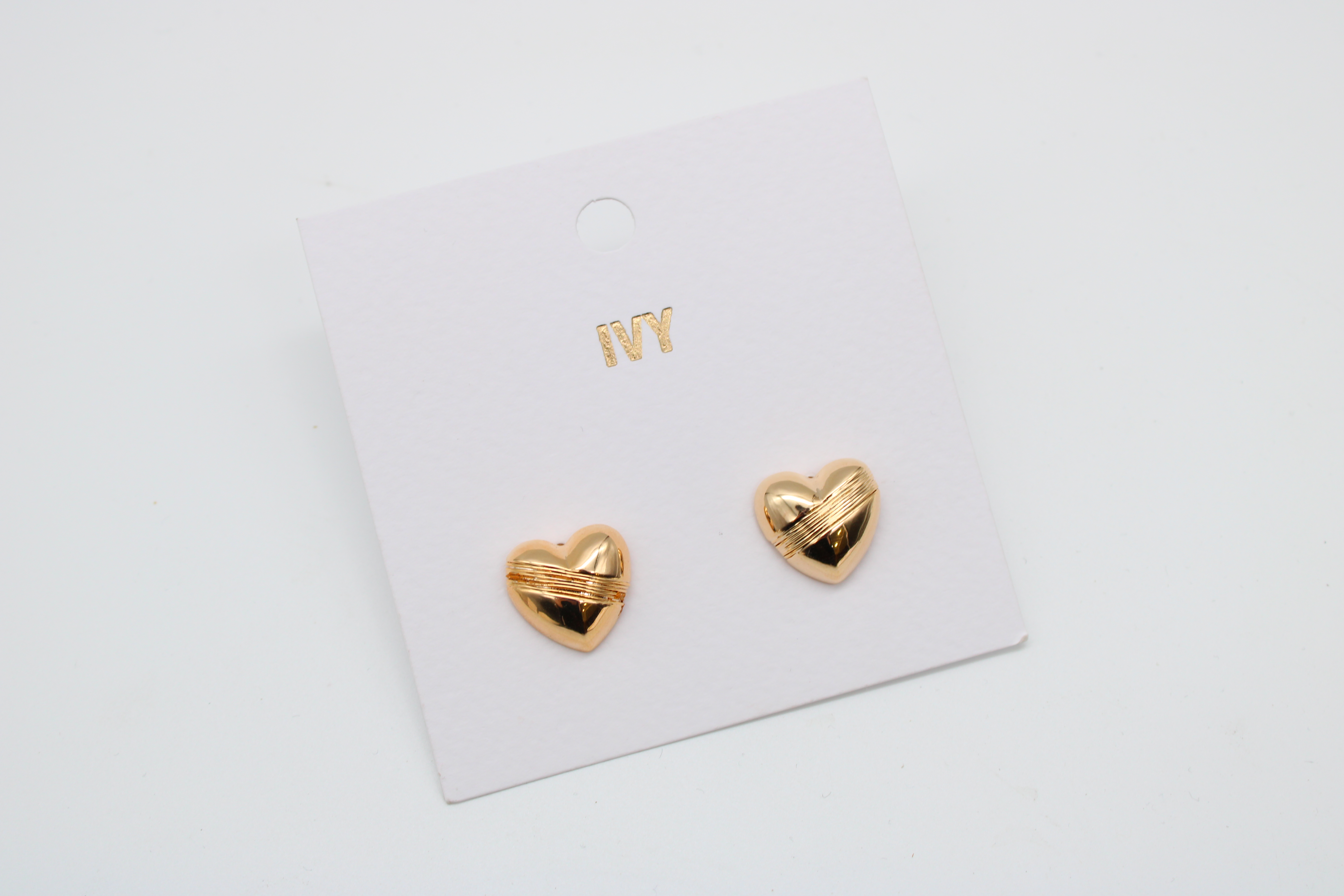 серьги golden heart